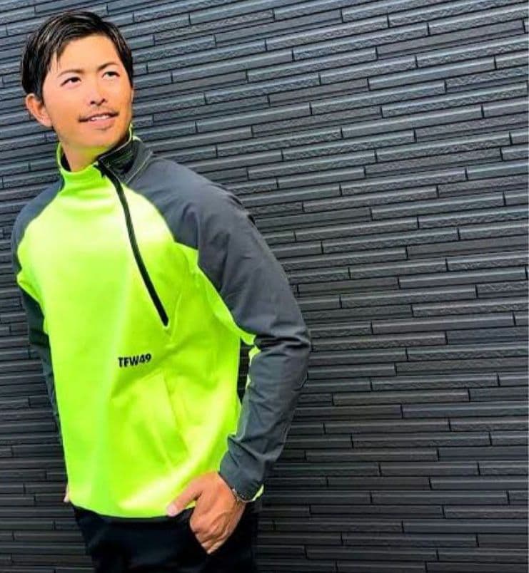 TFW49 　蛍光イエローハーフジッププルオーバー Mサイズ イエロー