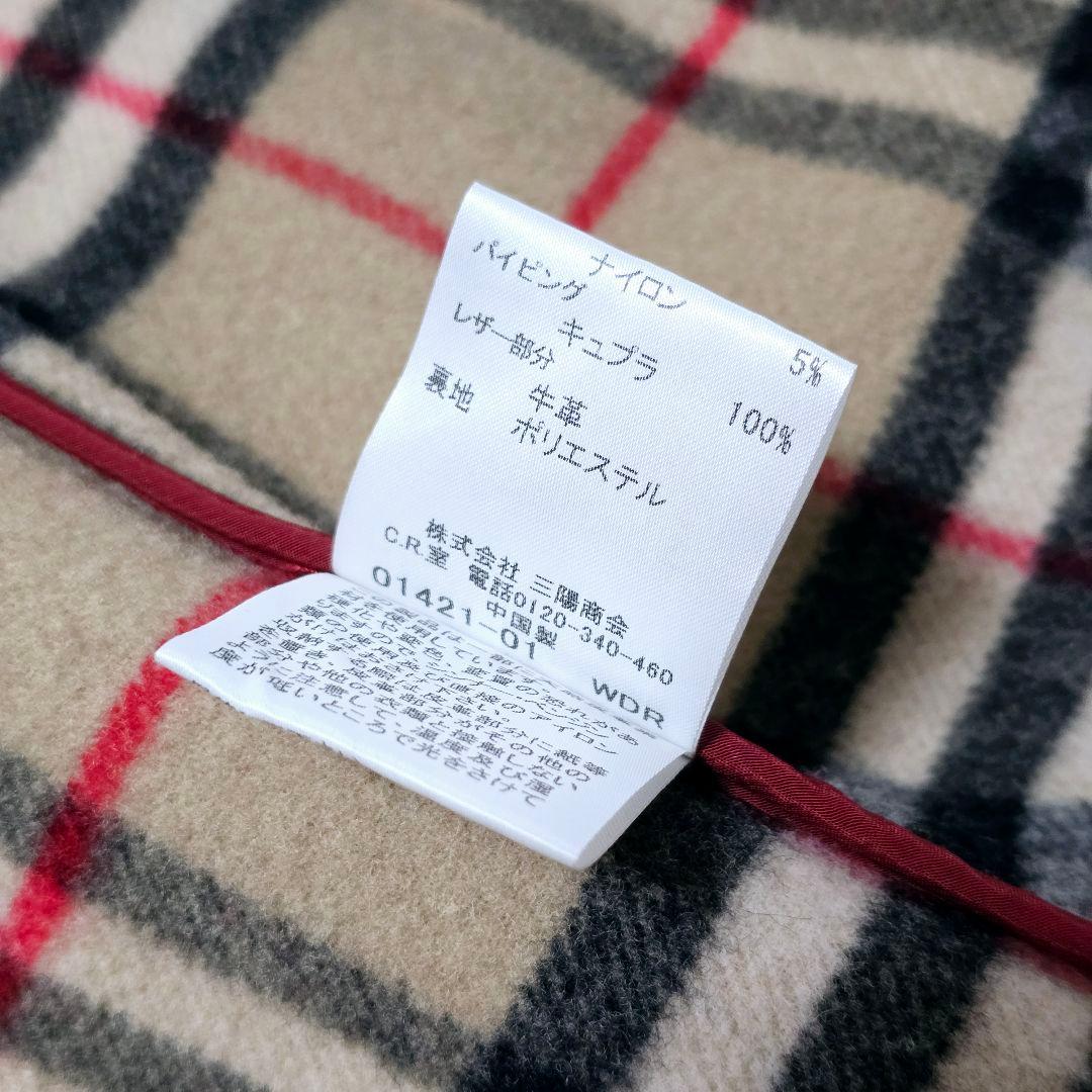 かえち様✨ バーバリー ロンドン ノバチェック ダッフルコート 赤