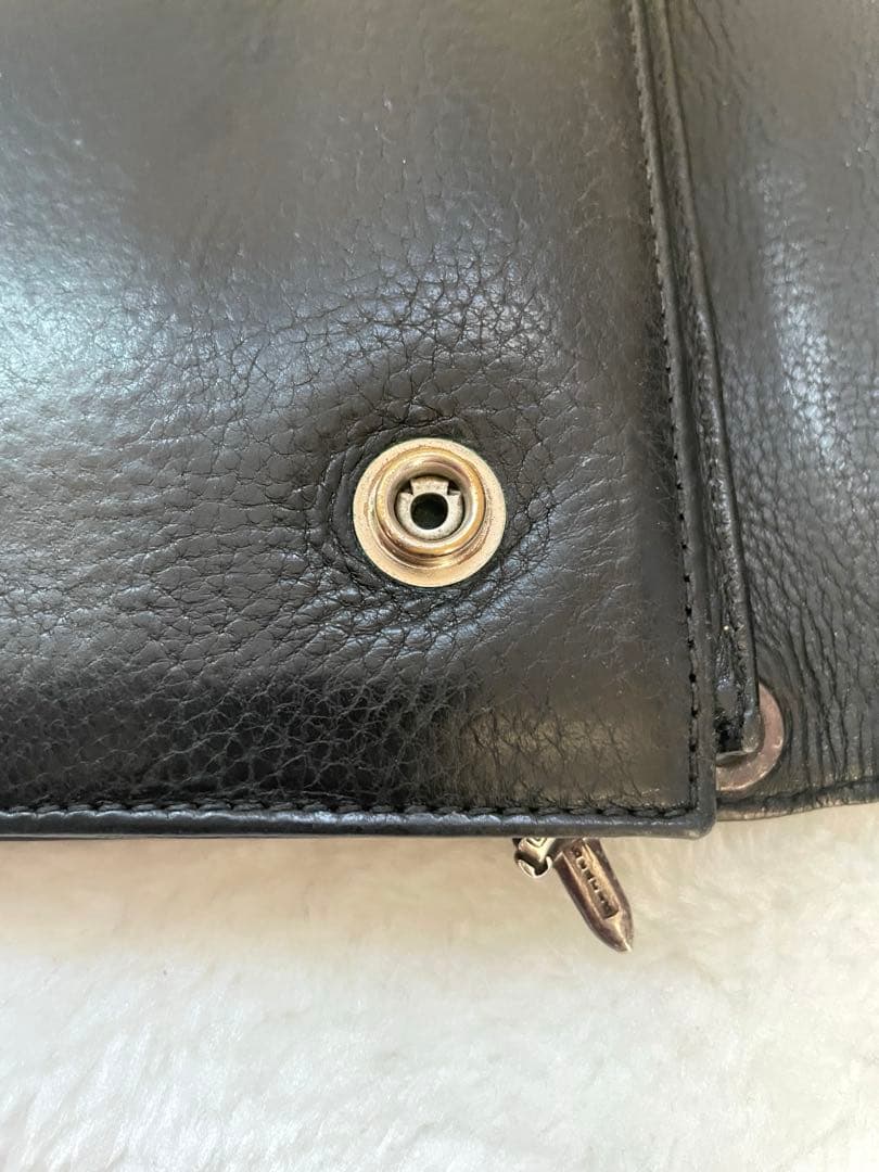 専用‼️Chrome Hearts ★クロムハーツWAVE黒長財布/購入店納品書付