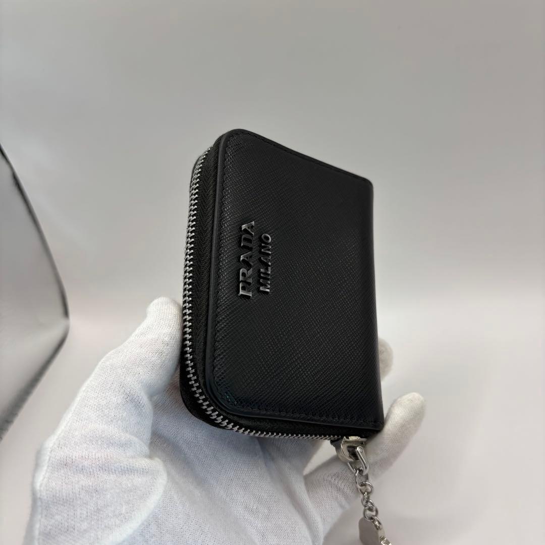 PRADA パース　ブラック　1MM268 ハート　SAFFIANO