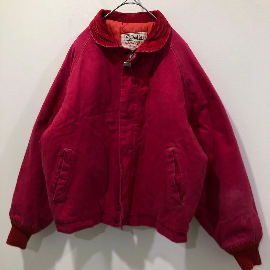 USA製 Walls BLIZZARD PRUF ワークジャケット 赤 短丈