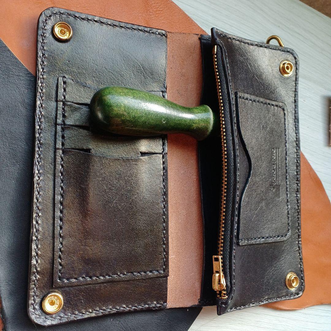 トラッカーウォレット　ロング　茶芯　ハンドメイド　42TALON