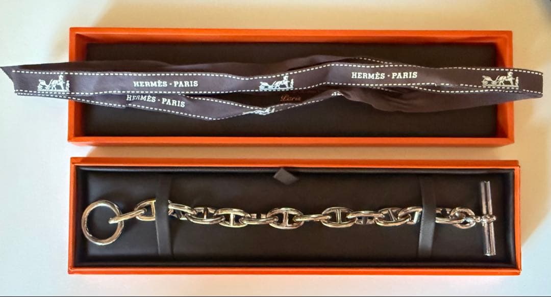 【新品未使用】 エルメス シェーヌダンクル ブレスレットGM13コマ