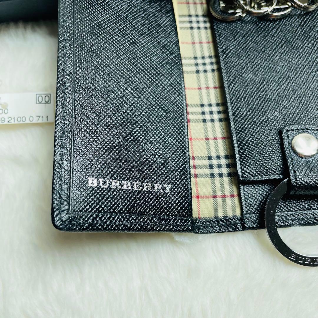 新品未使用正規品BURBERRY ノバチェック キーケース ブラック キーリング