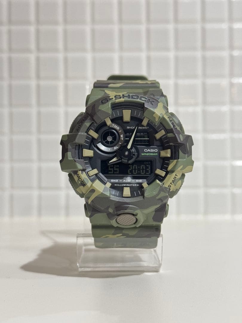 【美品】人気 カシオ G-SHOCK GA-700CM-3AJF カモフラージュ