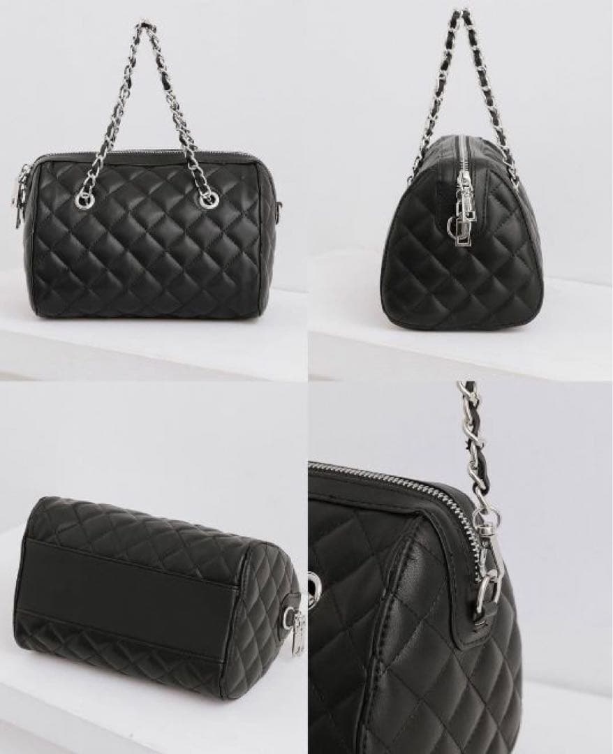 Darich ダーリッチ ノベルティ キルティングミニボストンバッグチャーム付き