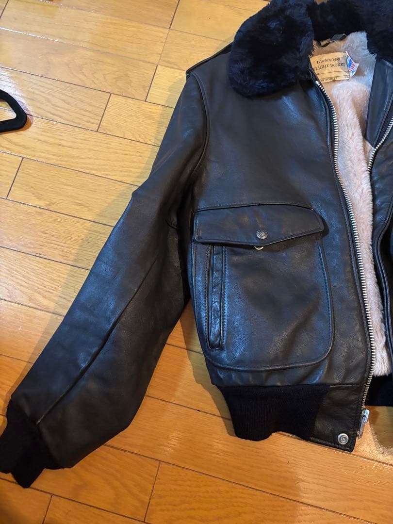 schott ショット　レザージャケット　ボア　ボンバー