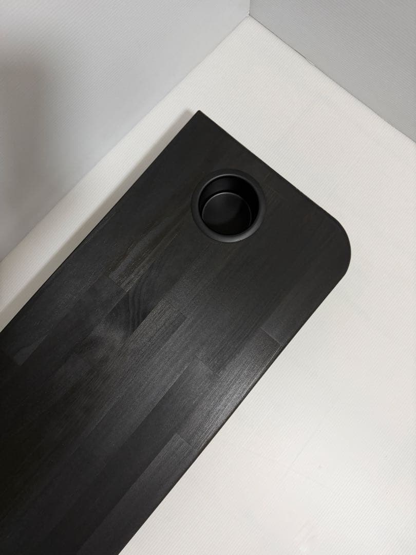 ハイエースセカンドテーブルブラック◆1050㎜◆カップホルダー付き