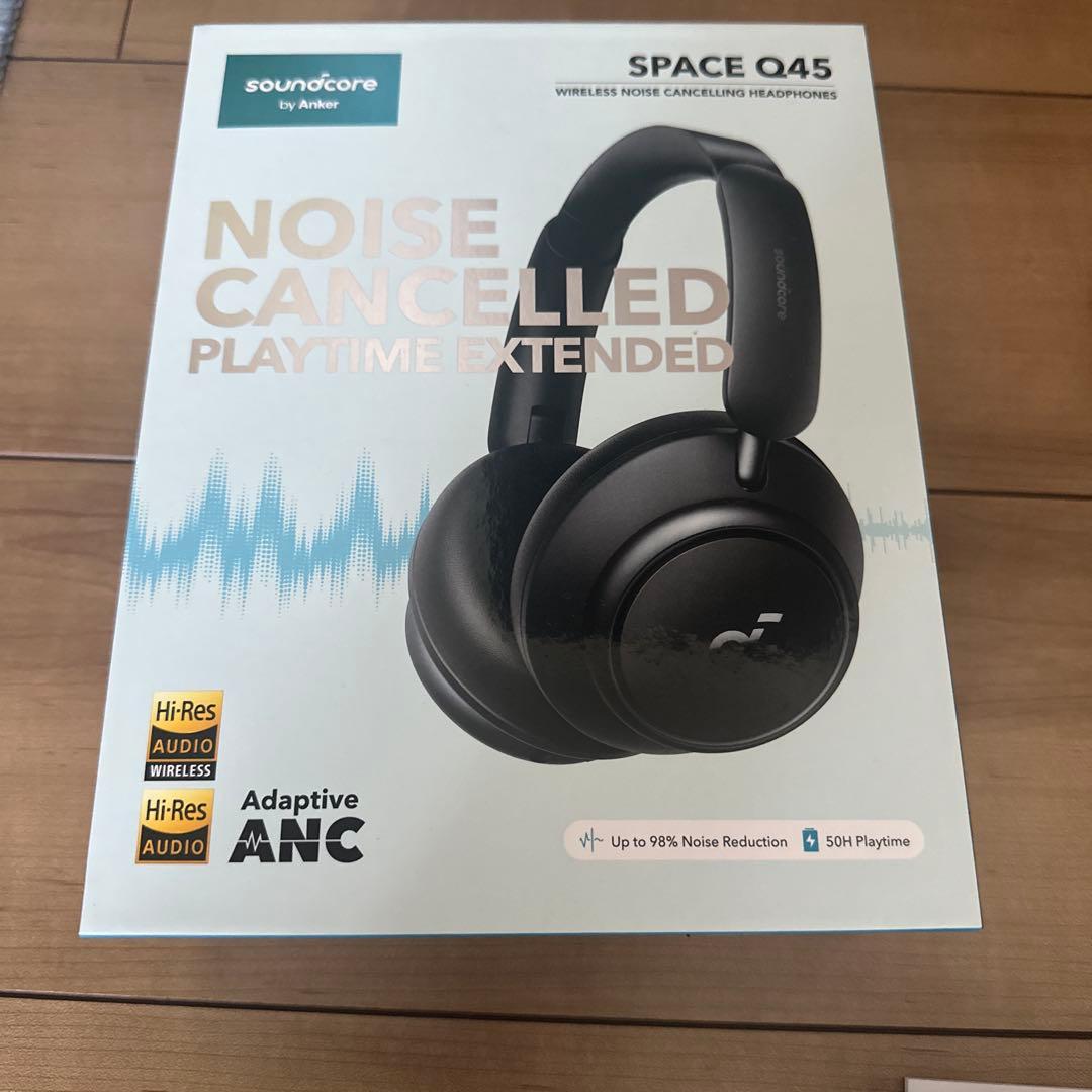 ANKER SPACE Q45 ワイヤレスヘッドホン ノイキャン BLACK