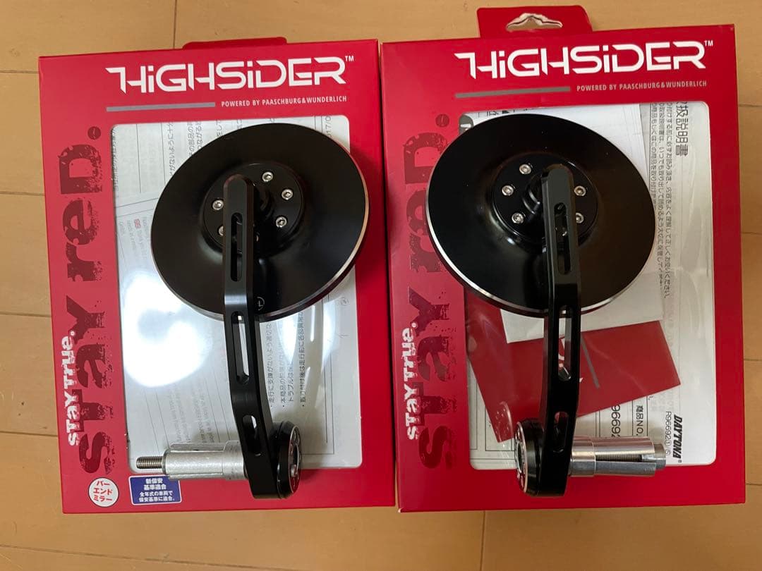 HIGH SIDERコネロ バーエンドミラー　ハイサイダー　 左右セット コネロ
