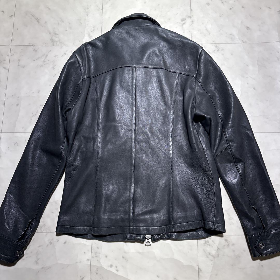 AVIREX ブラック シングルライダースジャケット M ブラック　レザー