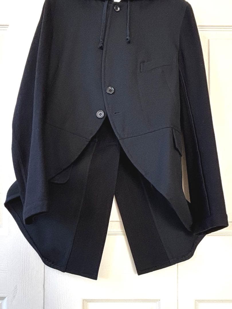 コムデギャルソン　コムコム フードジャケット　ブラック