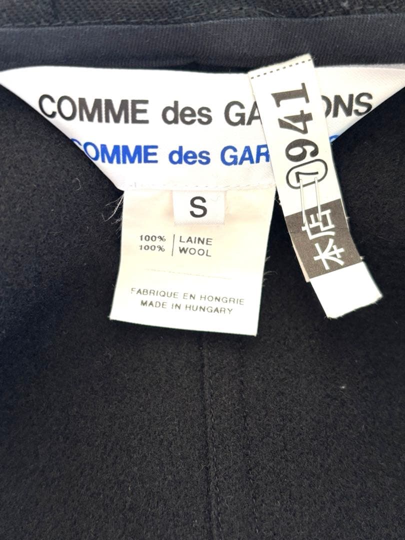 コムデギャルソン　コムコム フードジャケット　ブラック