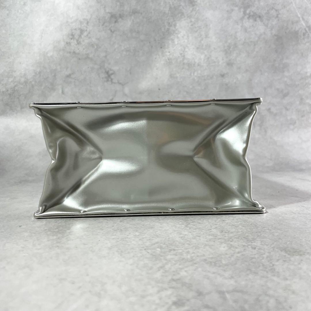 入手困難✨ ヨウジヤマモト ミラーバック ハンドバッグ ロゴ刻印 シルバー