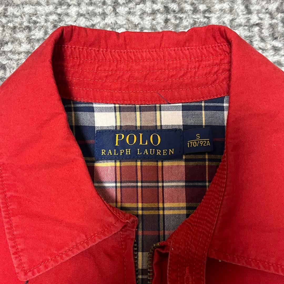 希少 赤 Polo Ralph Lauren スイングトップ 裏地 チェック