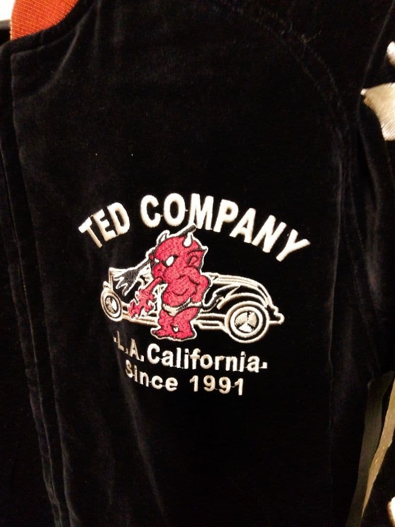 送料無料 USED テッドマン デビルモータース リバーシブル スカジャン黒42