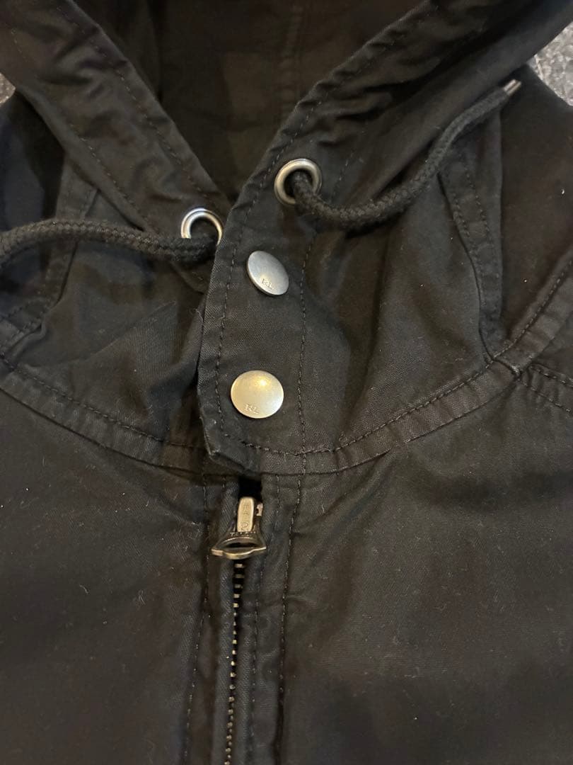 ラルフローレン フーデッド　ジップアップジャケット　ブラック　白ポニー　現行