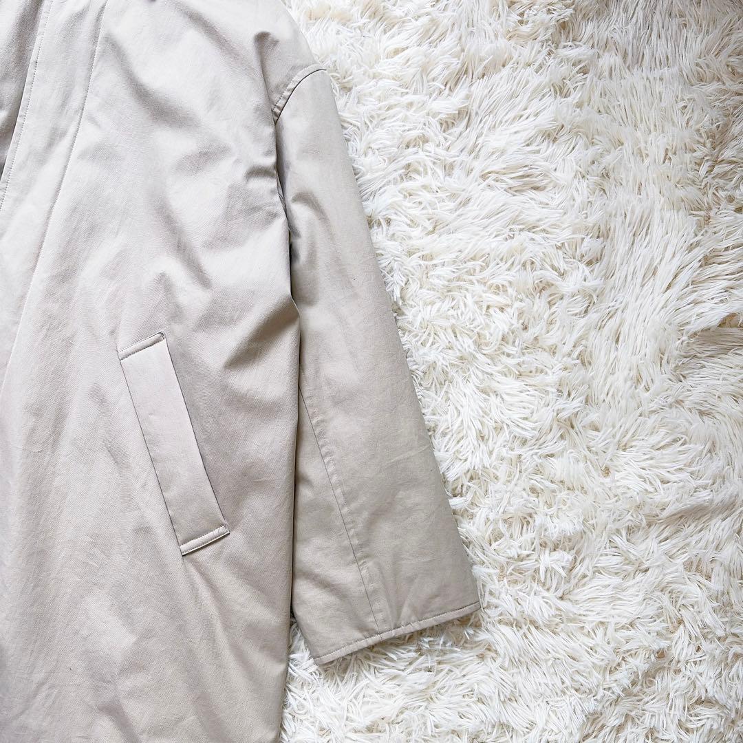 ギャルリーヴィー　パウダーコットンツイルダウンステンカラーコート　ベージュ　36