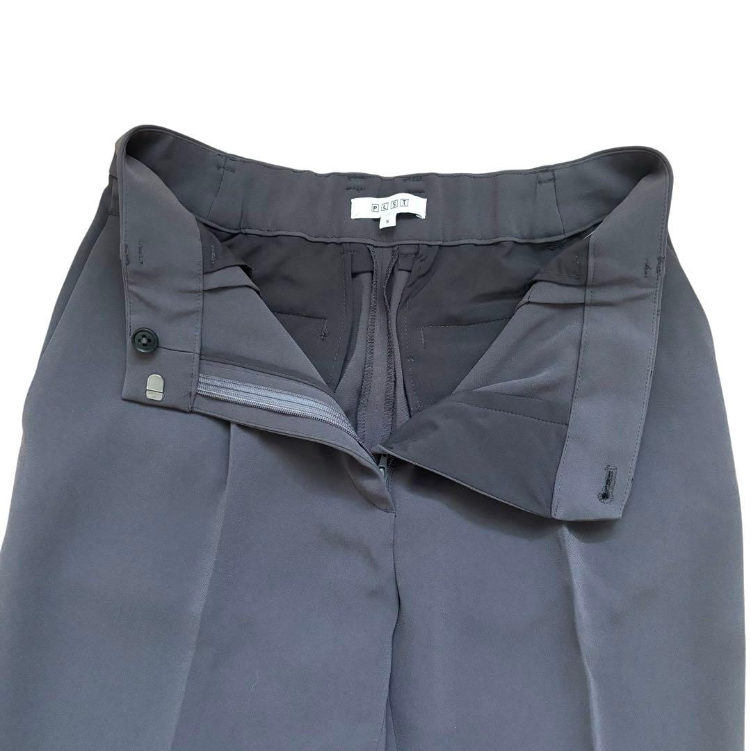 プラステ　トリアセブレンド　パンツスーツ　ノーカラージャケット　セットアップ