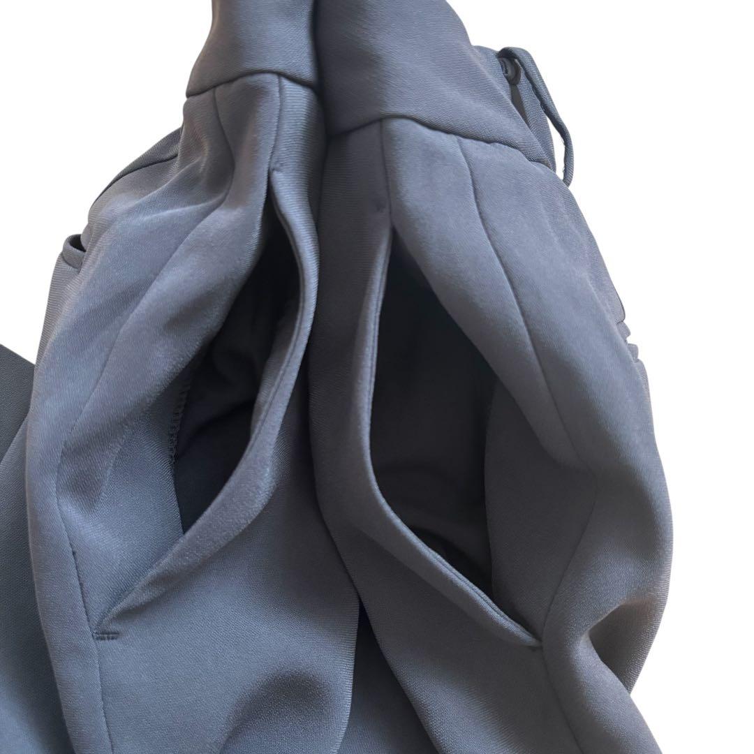 プラステ　トリアセブレンド　パンツスーツ　ノーカラージャケット　セットアップ