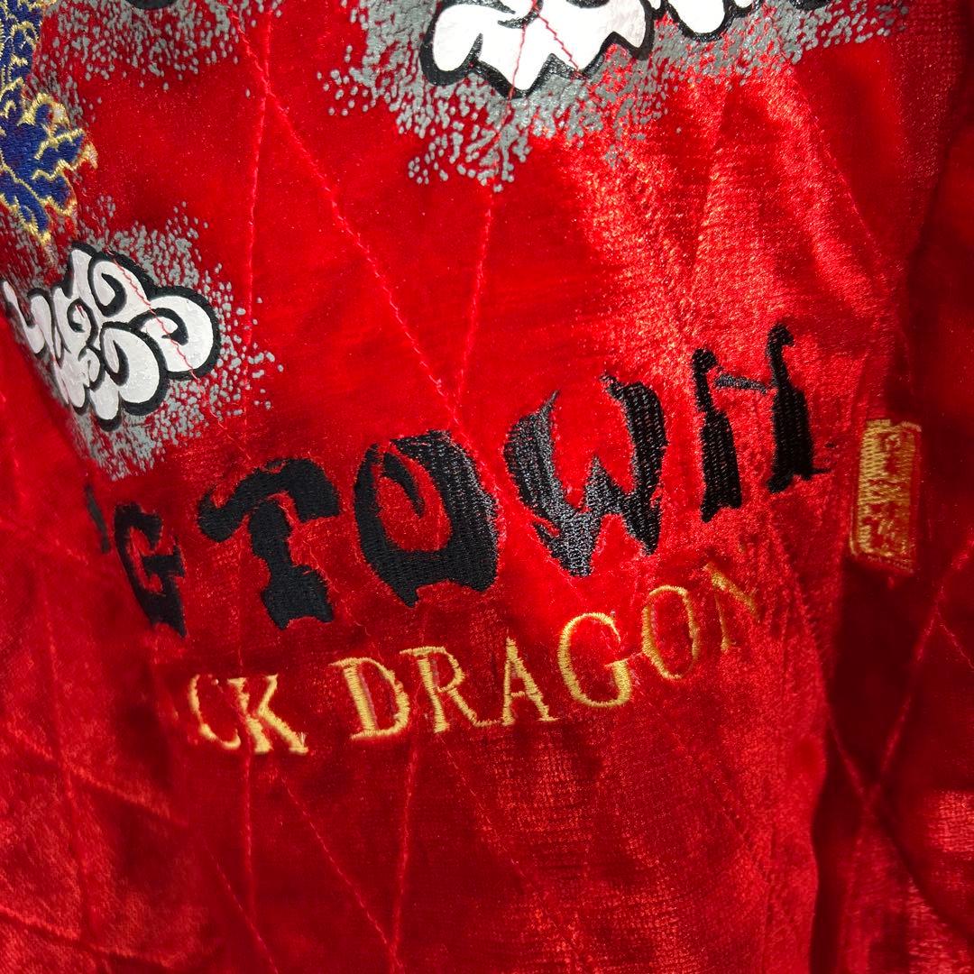 【豪華刺繍】DOGTOWN キルティング 中綿 ベロアジャケット XL