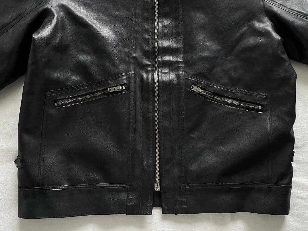 40s BELSTAFF ベルスタッフ PVC ボア ライダース ジャケット