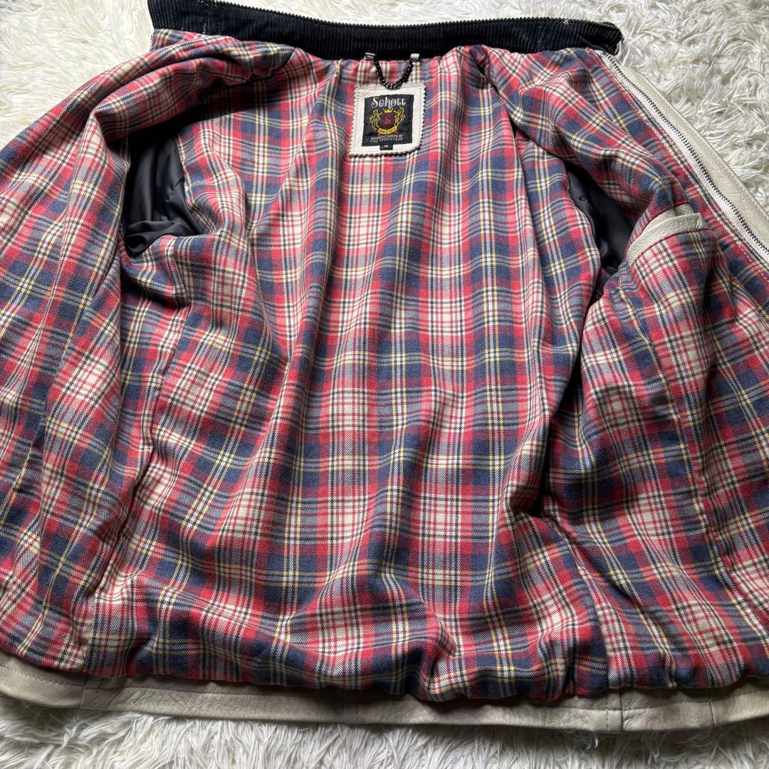 希少　schott クラシックレーサー　ライダースジャケット　ワッペンカスタムM