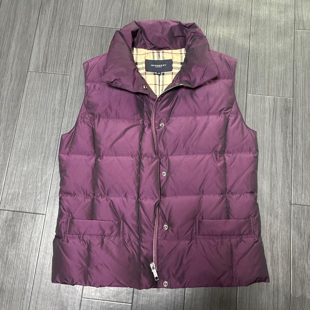 BURBERRY LONDON パープル ダウンベスト サイズ40