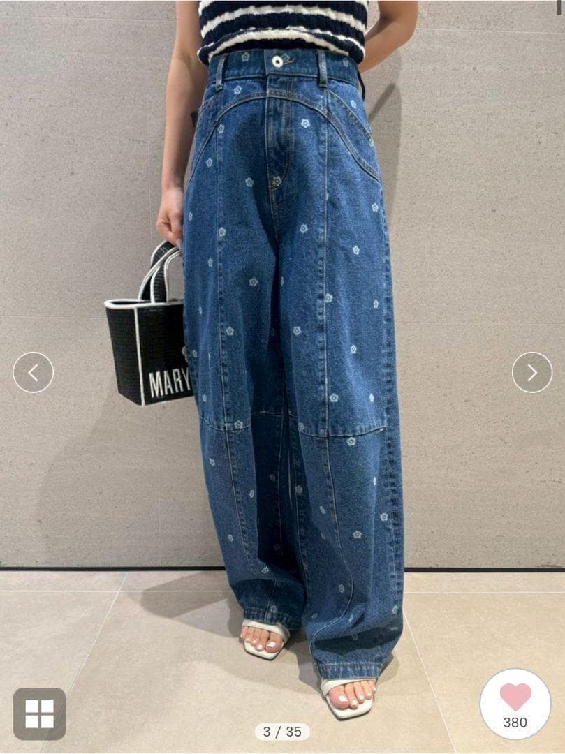 0サイズ リリーブラウン マリークワント デニム コラボ ジーンズ マリクワ