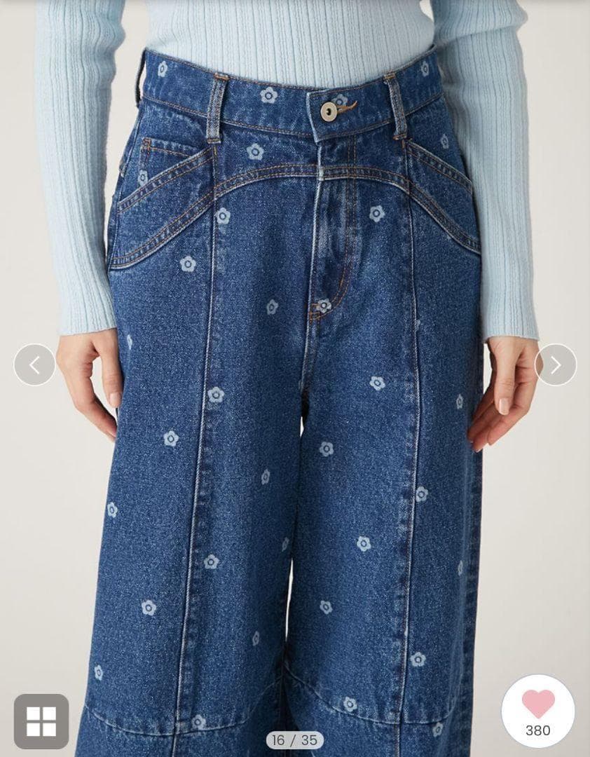 0サイズ リリーブラウン マリークワント デニム コラボ ジーンズ マリクワ