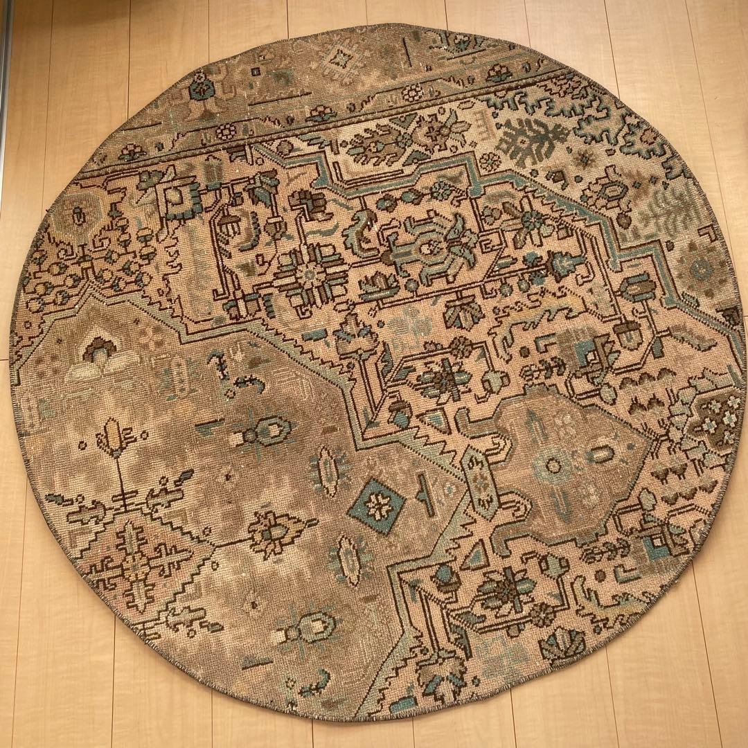 トルコ ヴィンテージラグ ラウンド サークル ターキッシュラグ