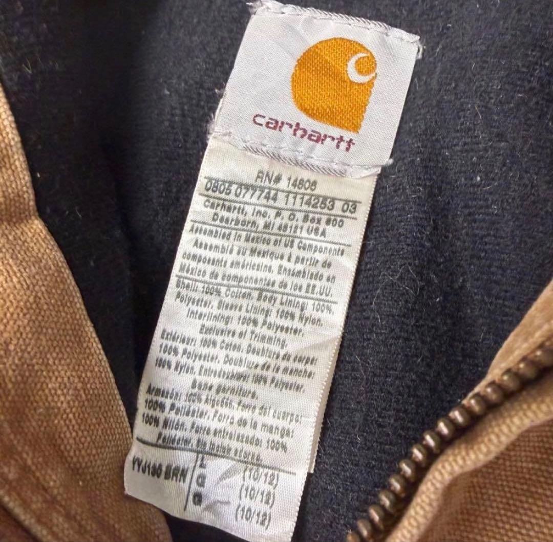 Carhartt カーハート ダック地 アクティブパーカー ブラウン KIDS