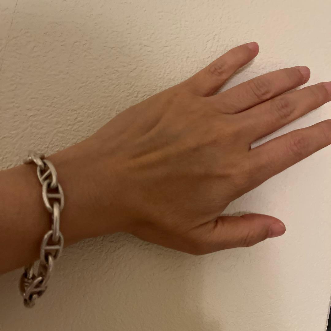 ビンテージ　シルバー リンクチェーンブレスレット