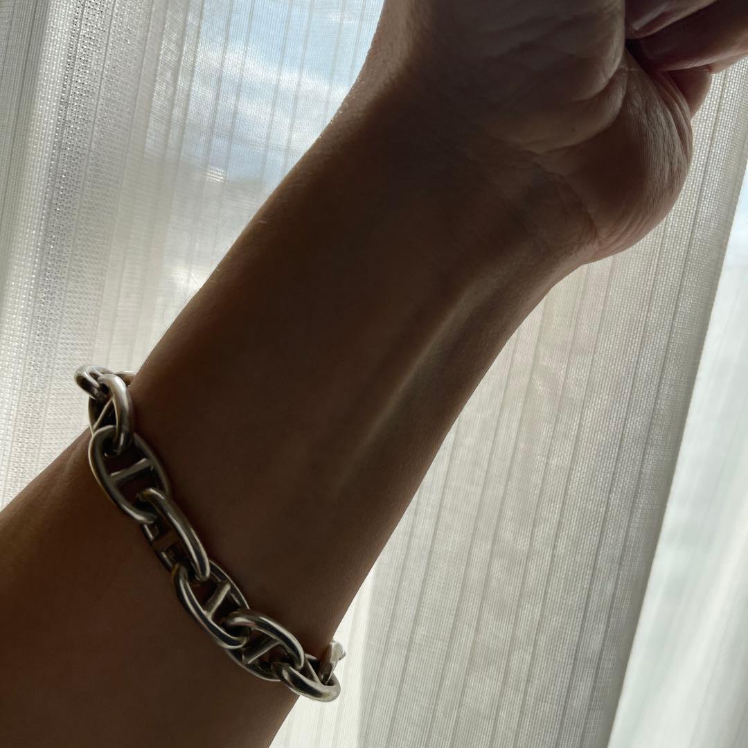 ビンテージ　シルバー リンクチェーンブレスレット