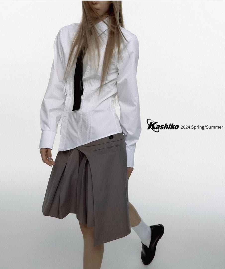 新品　kashiko Pintuck Preppy Shirt Tie Set