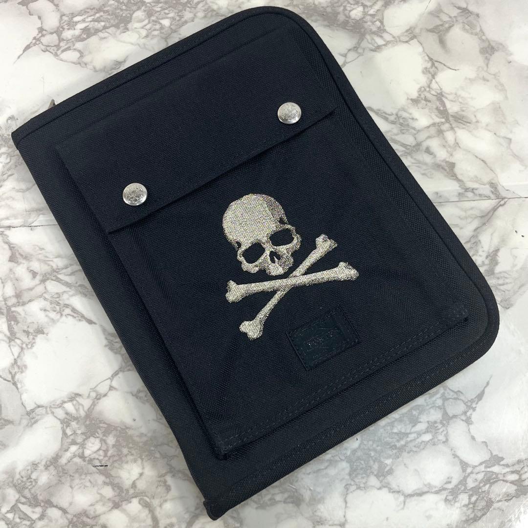 極美品 porter mastermind コラボ タブレットケース スカル刺繍