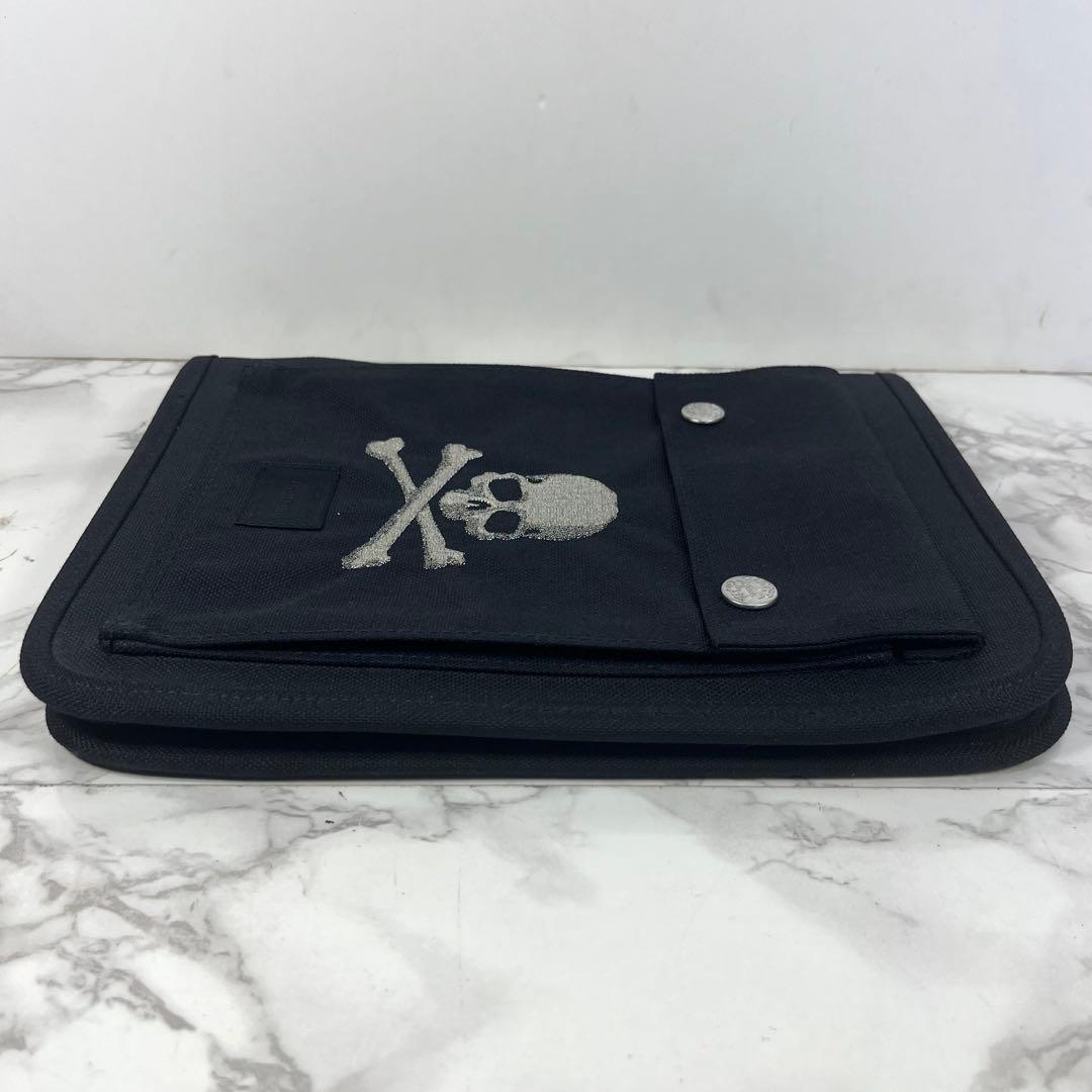 極美品 porter mastermind コラボ タブレットケース スカル刺繍