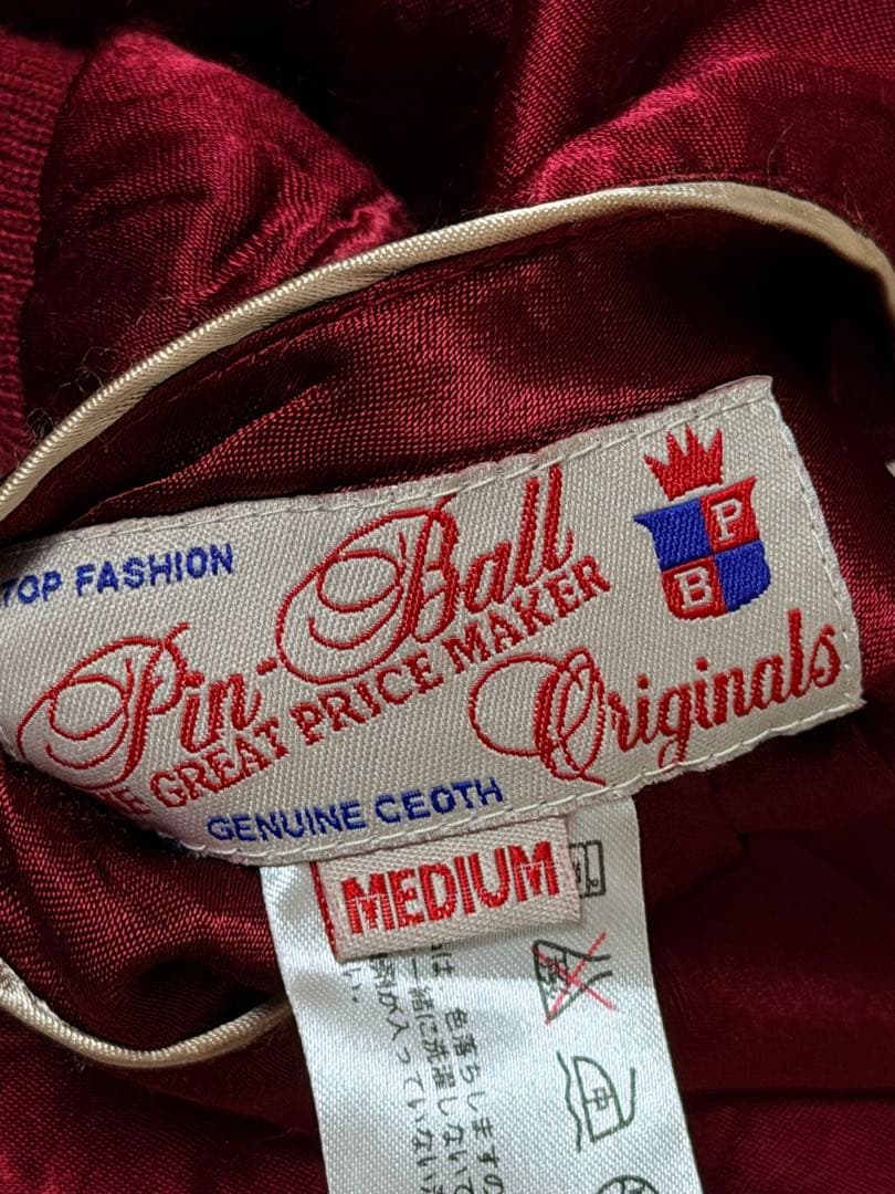 ２面用 Pin-Ball スカル 桜 日本限定スカジャン vintageレーヨン