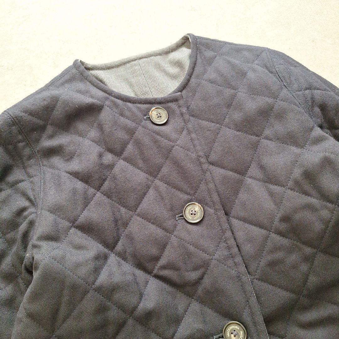 マッキントッシュ　リバーシブル　ノーカラー コート　36