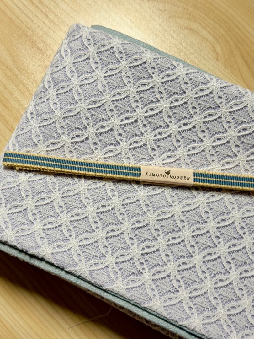くるり 七宝柄レース帯 ＆ キモノモダン 平織木綿帯締 セット