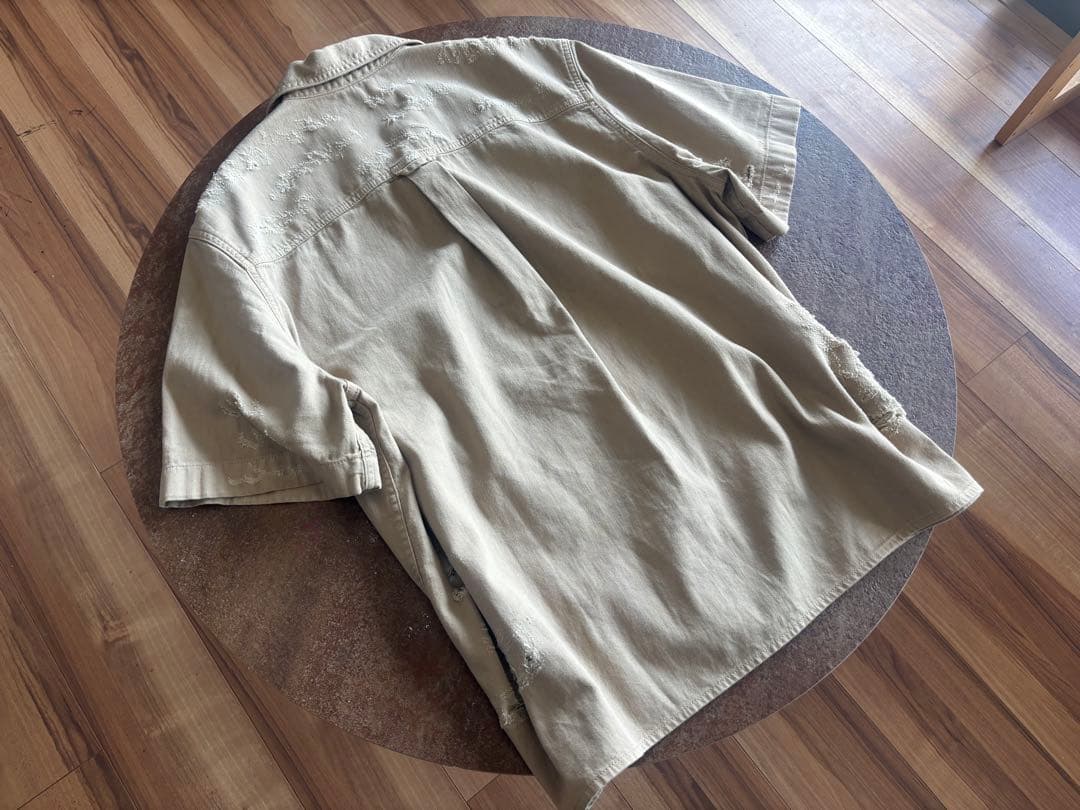 【美品】LOEWE paula's ibiza ダメージ加工 シャツ ジャケット