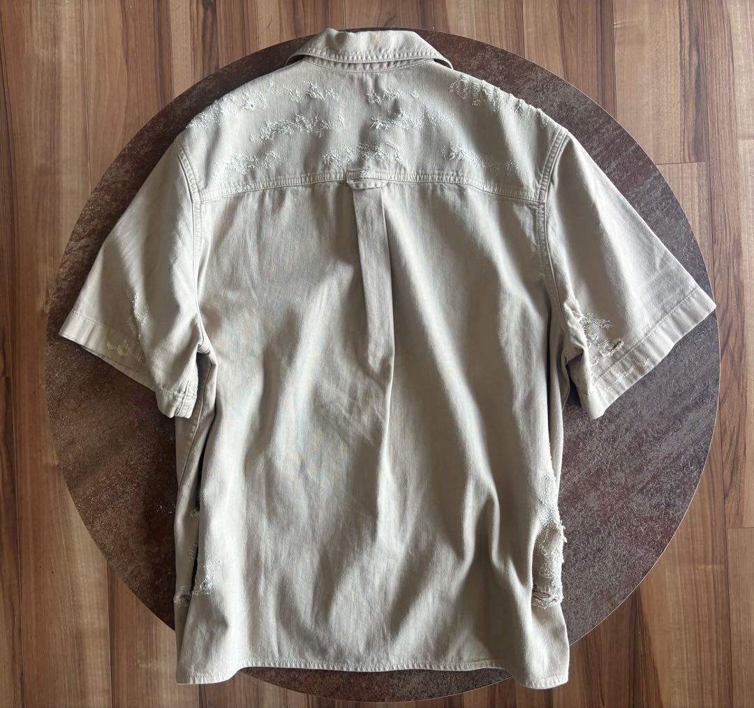 【美品】LOEWE paula's ibiza ダメージ加工 シャツ ジャケット