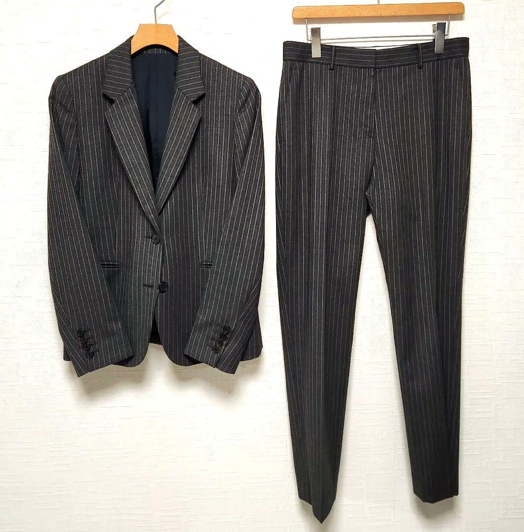 ポールスミス　レディース　パンツスーツ　グレー　ピンクストライプ