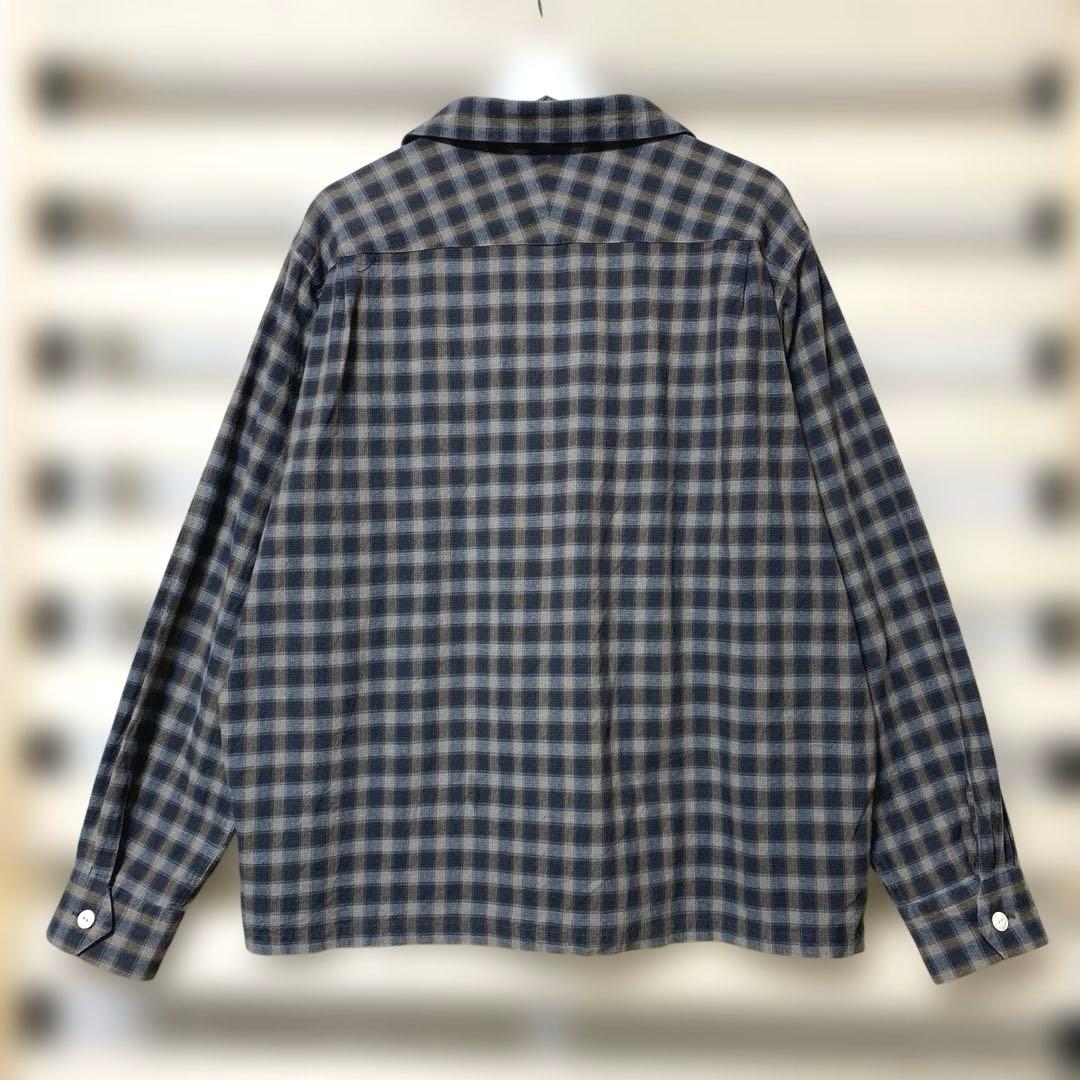 Weirdo ウィアード チェック柄オープンカラー長袖シャツ XXL