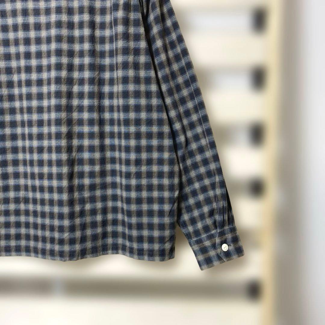 Weirdo ウィアード チェック柄オープンカラー長袖シャツ XXL