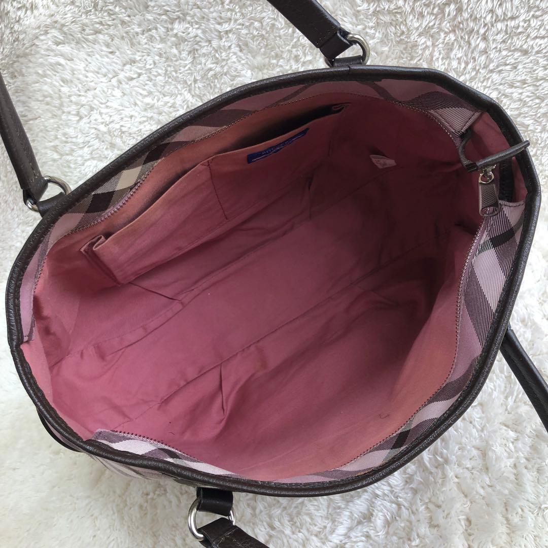 BURBERRY ピンクノバチェック ハンドバッグ