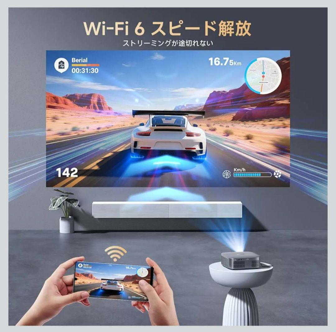 プロジェクター 家庭用 小型 1200Ansi 4K対応Bluetooth5.3