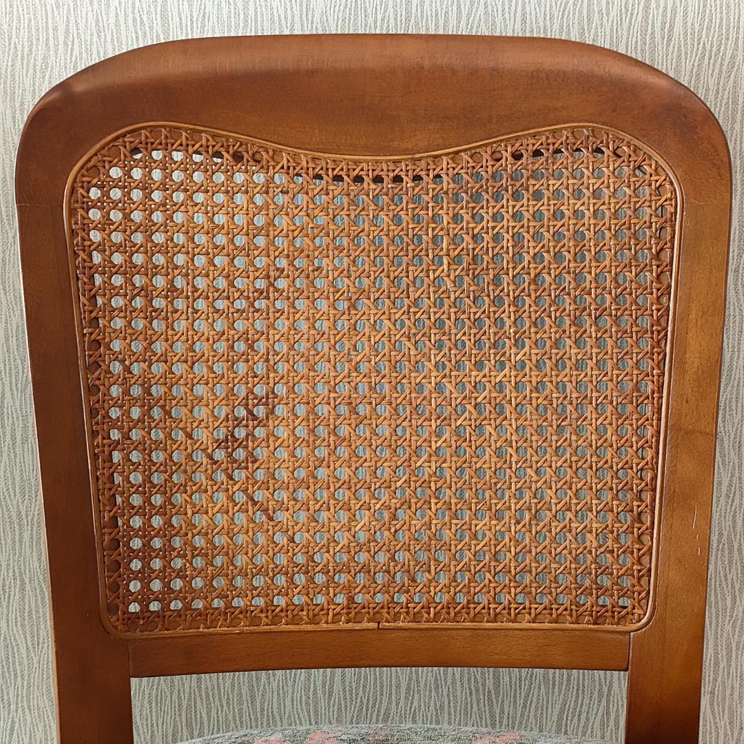 カリモク　ダイニングチェア　ラタンバック　2脚セット