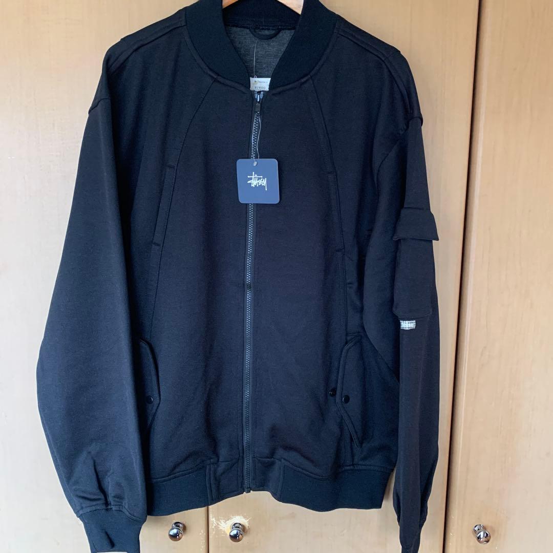 Stussy ブラック ジップアップ トレーナー