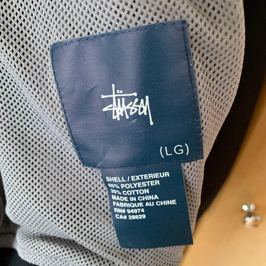 Stussy ブラック ジップアップ トレーナー